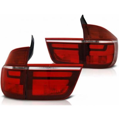 Zadní světla BMW X5 E70 07-10 - červený/krystal LED BAR | Zboží Auto