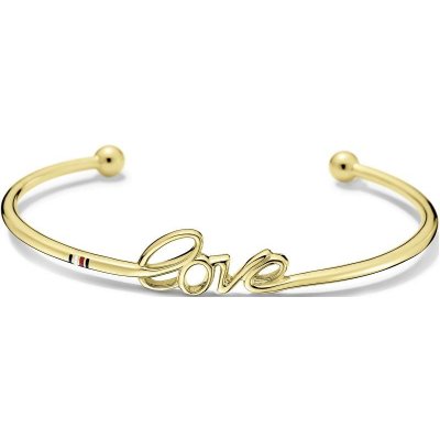Tommy Hilfiger Pevný zlatý náramek Love 2700941 – Zboží Dáma