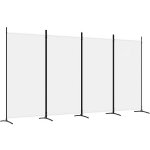 ZBXL 4dílný paraván bílý 346 x 180 cm textil – Zboží Dáma