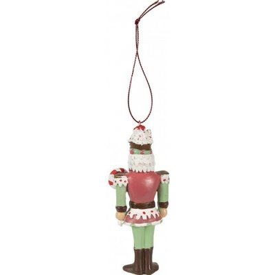 Zeleno-červená vánoční závěsná dekorace Louskáček - 5*3*12 cm – Hledejceny.cz