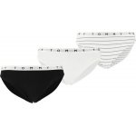 Tommy Hilfiger TOMMY COTTON-3P BIKINI PRINT Dámské kalhotky černá – Zboží Dáma