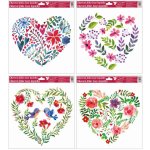 Anděl Přerov Okenní fólie bez lepidla s glitry srdce č.3 30 x 30 cm – Sleviste.cz