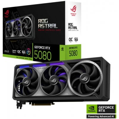 Asus ROG Astral GeForce RTX 5080 16GB OC 90YV0LV0-M0NA00 – Hledejceny.cz