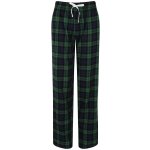 SF Skinnifit dámské flanelové pyžamové kalhoty tmavě modrá zelená – Zboží Dáma