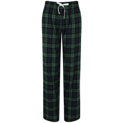SF Skinnifit dámské flanelové pyžamové kalhoty tmavě modrá zelená – Zboží Mobilmania