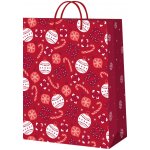 Albi Dárková taška malá - Červené vánoční motivy (17,8 × 9,8 × 22,9 cm) – Zboží Dáma