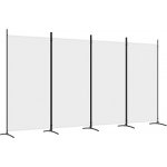 vidaXL 4dílný paraván Bílá 346 x 180 cm Látka – Zboží Dáma