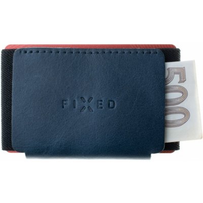 Kožená peněženka FIXED Smile Tiny Wallet se smart trackerem FIXED Smile PRO, modrá FIXSM-STN2-BL