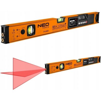 NEO Tools digitální laserová 60cm se sklonoměrem 71-200 – HobbyKompas.cz