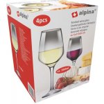 ALPINA Sklenice na víno kouřová ED 224044 4 x 350 ml – Zboží Mobilmania