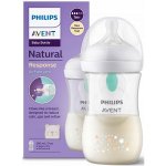 Avent Philips láhev Natural Response s ventilem AirFree medvěd 260 ml bílá – Zboží Mobilmania