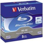 Verbatim BD-RE 25GB 2x, jewel, 5ks (43615) – Zboží Živě