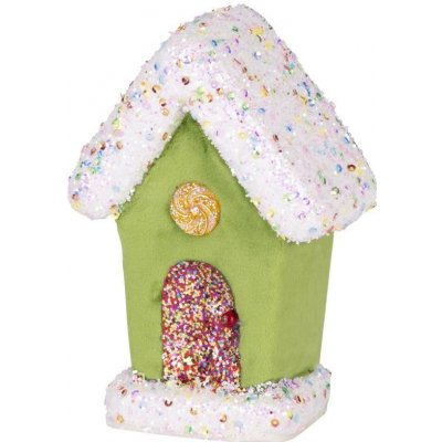 MagicHome Dekorace Candy Line domek zelený 16 cm závěsný – Hledejceny.cz
