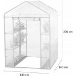 Aldotrade s policemi 140x140x200cm bílá – Sleviste.cz