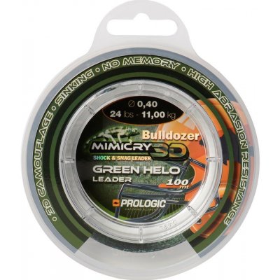 Prologic Mimicry Bulldozer Green Helo Snag Leader 100 m 0,4 mm 11 kg – Zbozi.Blesk.cz