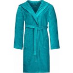 Vossen Velurový župan Texas s kapucí modrozelená laguna – Zboží Dáma