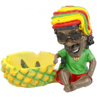 VPKCZ Cigaretový popelník Rasta Man Hemp Leaf 11cm – Zboží Mobilmania