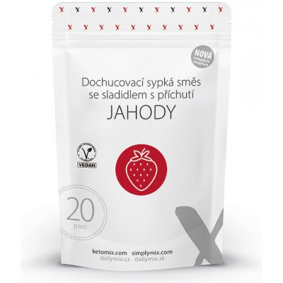 SimplyMix jahodová příchuť 20 porcí 60 g – Zbozi.Blesk.cz