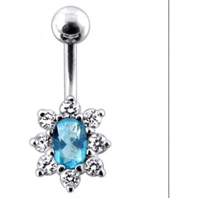 Šperky4U stříbrný piercing do pupíku BP01002-CQ – Zboží Dáma