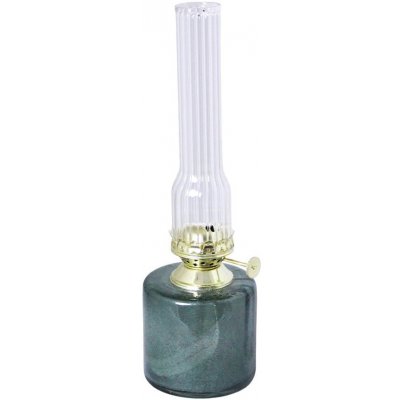 Strömshaga Petrolejová lampa Elvira Green Small, zelená barva, sklo, kov – Zboží Dáma