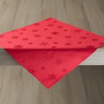 Veba ubrus GARBO Vločky červená 140x120cm – Zboží Dáma