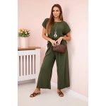 Fashionweek halenka a kalhoty s náhrdelníkem K5444 Khaki – Sleviste.cz