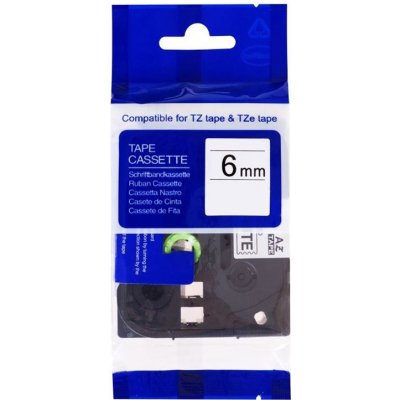 PrintLine Brother kompatibilní páska s TZE-315, 6mm, bílý tisk/černý podklad - PLTB45 – Zboží Mobilmania
