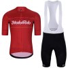 Cyklistický dres HOLOKOLO krátký a krátké kalhoty - GEAR UP - černá/červená