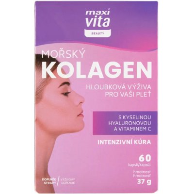 Maxi Vita Beauty Mořský kolagen+kys.hyalur. 60 kapslí – Hledejceny.cz