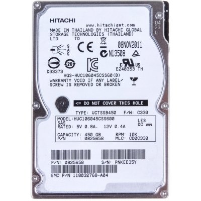 Hitachi 450 GB 2,5" SAS, 0B25658