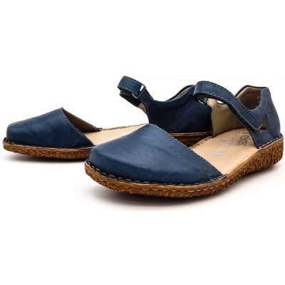 Rieker Dámské kožené sandále M0969 modré