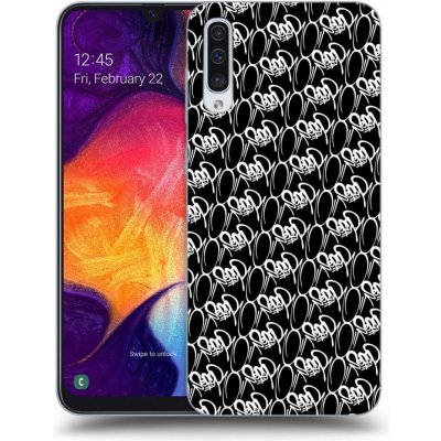 Pouzdro Picasee silikonové Samsung Galaxy A50 A505F - Separ - White On Black 2 černé – Zbozi.Blesk.cz