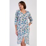 Dámské domácí šaty Listy L tyrkysová – Zboží Dáma