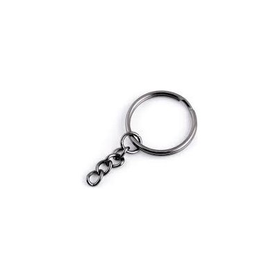 Kroužek na klíče černý nikl 25mm – Zboží Mobilmania