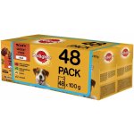 Pedigree Adult Výběr příchutí v želé s hovězím masem s kuřecím masem s jehněčím s drůbeží 48 x 100 g – Sleviste.cz