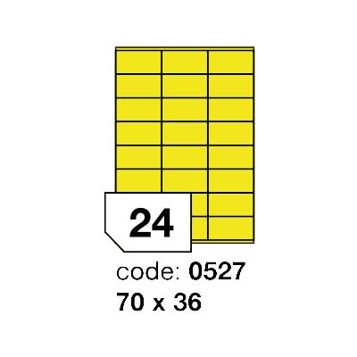 Rayfilm 70x36 mm 100 archů, fluo žlutá, R0131.0527A – Sleviste.cz