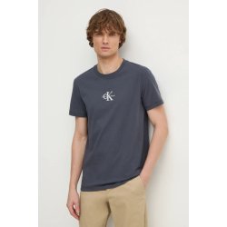 Calvin Klein Jeans Bavlněné tričko černá s aplikací J30J325649