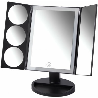Verk 27180 Kosmetické zrcátko LED černé – Zboží Mobilmania