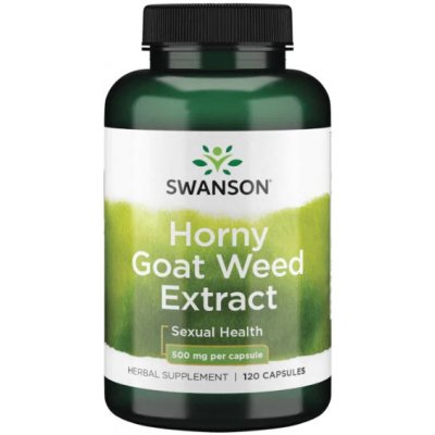 Swanson Horny Goat Weed Extract Škornice 500 mg 120 kapslí