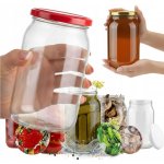 Bimberek Skleněná zavařovací sklenice na zavařování se šroubovacím uzávěrem fi 82 900 ml x 48 ks – Zboží Dáma