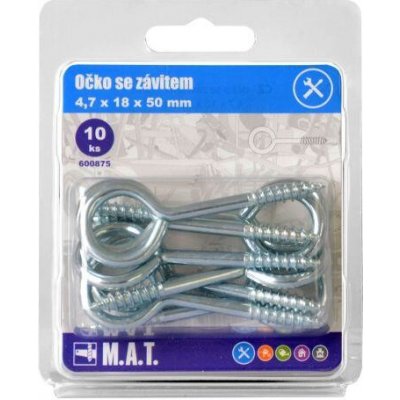 M.A.T. GROUP očko se závitem zavřené 50x18x4,7mm Zn (10ks) – Zboží Mobilmania