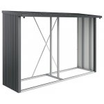 Biohort Dřevník Woodstock 300,7 x 102 x 199 cm tmavě šedá metalíza – Sleviste.cz