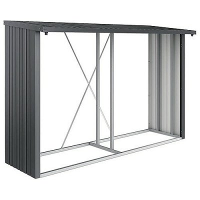 Biohort Dřevník Woodstock 300,7 x 102 x 199 cm tmavě šedá metalíza – Sleviste.cz