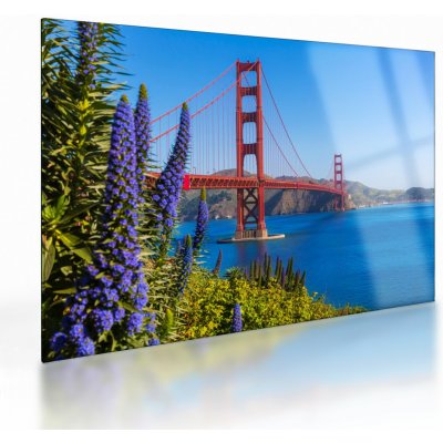 Skleněný obraz - Golden Gate Bridge, San Francisco, jednodílný 70x50 cm na skle – Hledejceny.cz