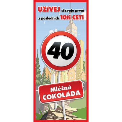 Bohemia Gifts Mléčná k 40. narozeninám Vše nej 100 g – Zboží Mobilmania