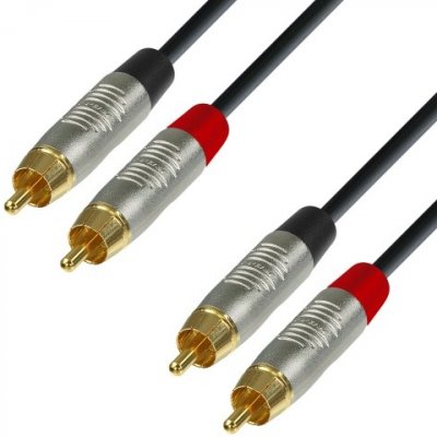 Adam Hall Cables K4 TCC 0300 - Audiokabel REAN 2 x Cinch male auf 2 x Cinch male – Zboží Mobilmania