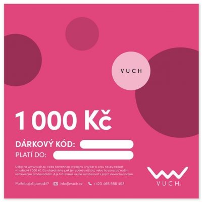 VUCH Elektronický dárkový poukaz v hodnotě 1 000 Kč – Sleviste.cz
