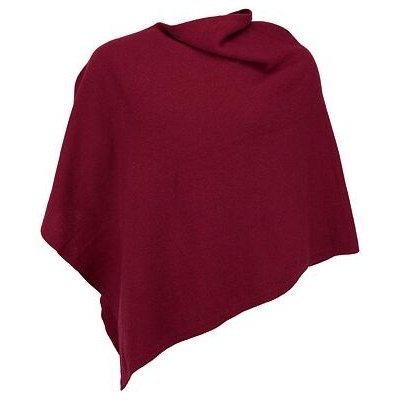 Vlnka Vlněné pončo Merino s kašmírem Lazio červená – Zboží Dáma
