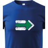 Dětské tričko Canvas dětské tričko Turistická šipka zelená, modrá