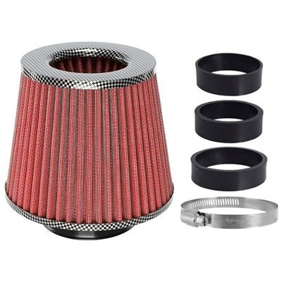 Filtr vzduchový UNI 155x130x120mm, červený/carbon adaptér 60, 63, 70mm, 83151 – Hledejceny.cz